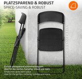 Outsunny tuin lounge stoel, rotanlook, met kussen, metalen frame