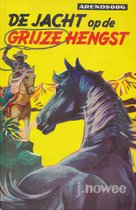 Arendsoog 19 : La chasse à l'étalon gris. Un cowboy à cheval poursuit un cheval noir.
