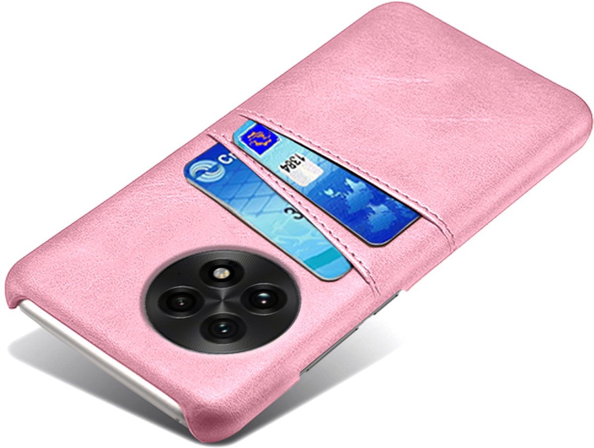 Backcover met Opbergvakjes + PMMA Screenprotector voor OnePlus 13 _ Roze Goud