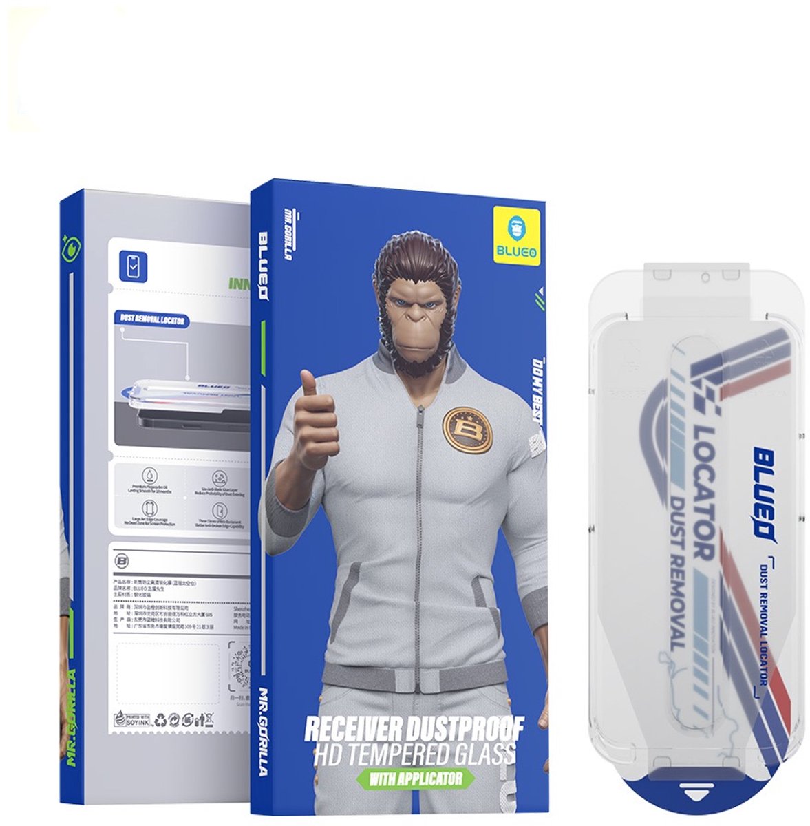 BLUEO Glasfolie - Screenprotector Geschikt voor iPhone 13/13 Pro/14 en 16e met Applicator