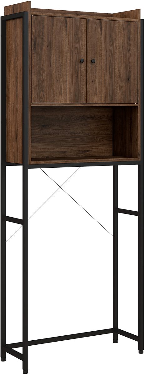 Kleankin-Boven het toiletkastje-spaanplaat-68x25,5x172,5cm-bruin