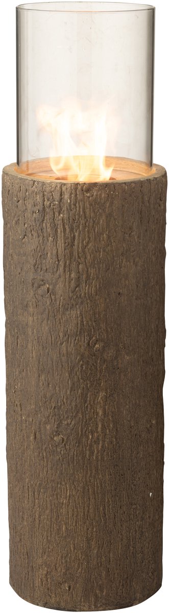 J-Line vuurschaal Trunk Rond - magnesium - bruin - medium