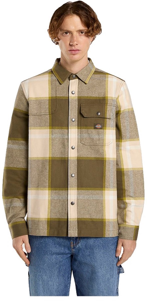 Dickies Nimmons Overhemd Met Lange Mouwen L Man Wood Ash