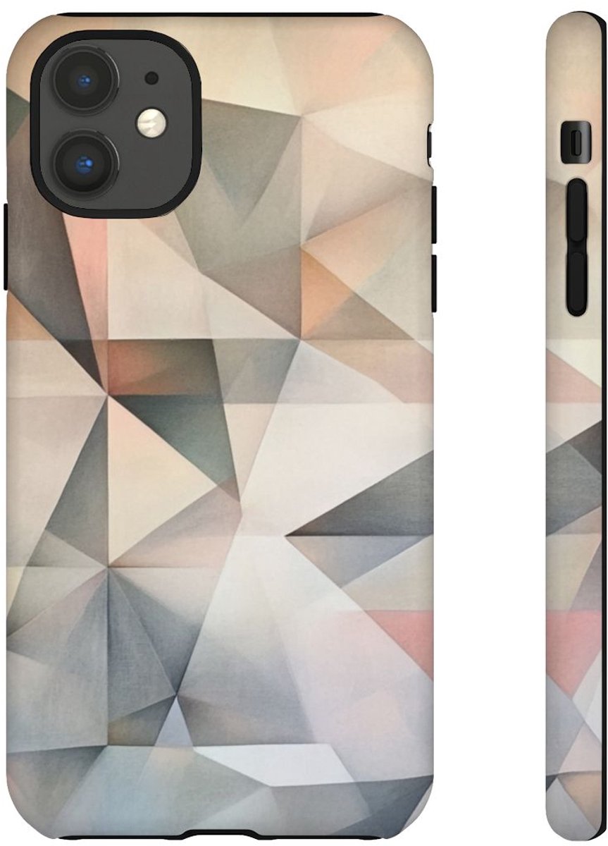 Subtiel Geometrisch Abstract Patroon – Telefoonhoesje Geschikt voor iPhone 11