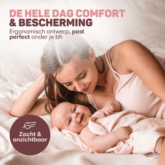 De hele dag comfort & bescherming. Ergonomisch ontwerp, past perfect onder je BH. Zacht & onzichtbaar.