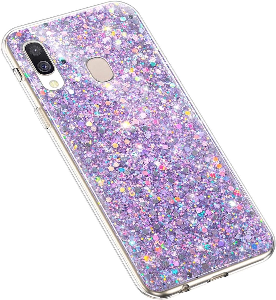 Compatibel met Samsung Galaxy A40 - Uposao Hoesje in Lilac