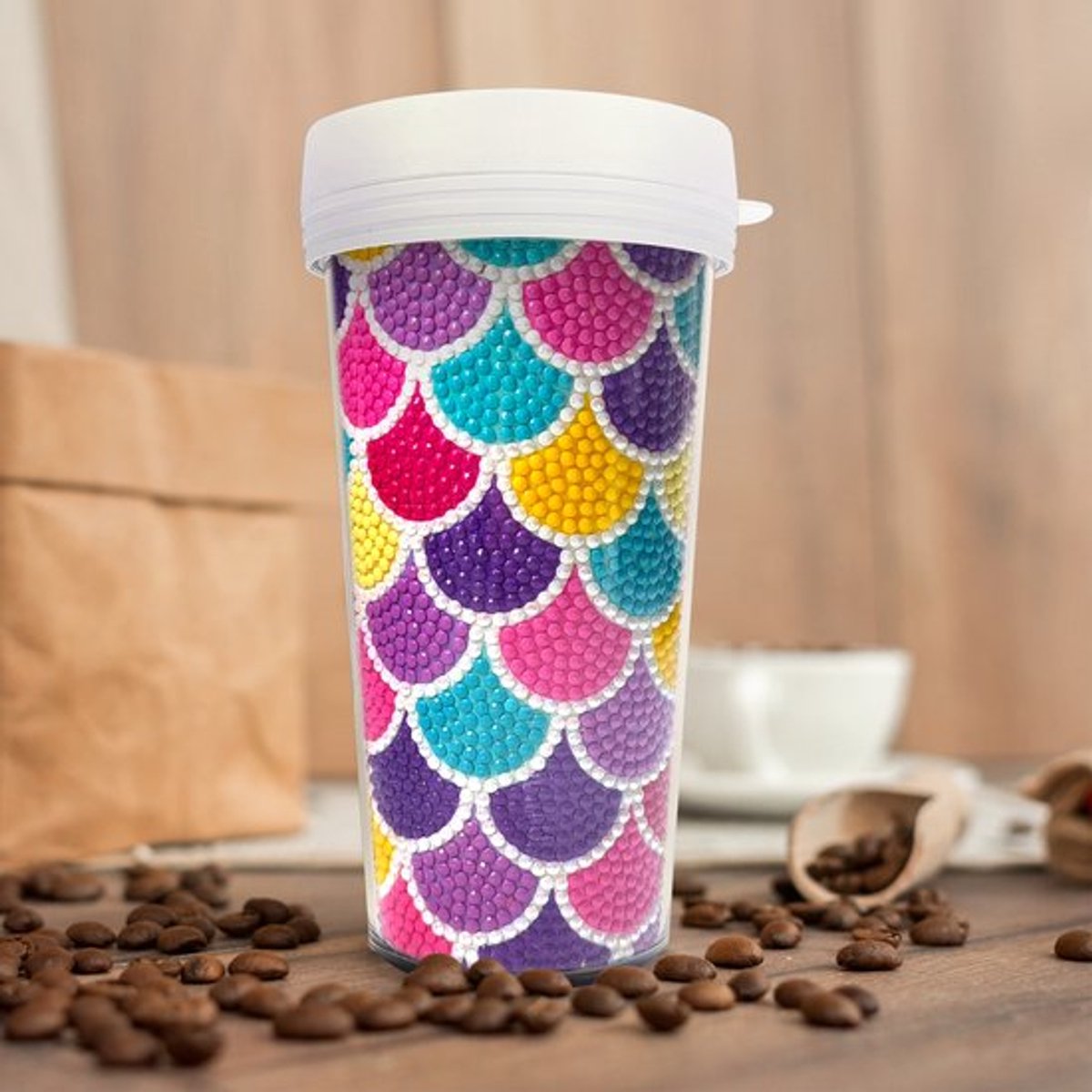 Beker - Diamond painting - compleet pakket - Diamond painting beker - patroon