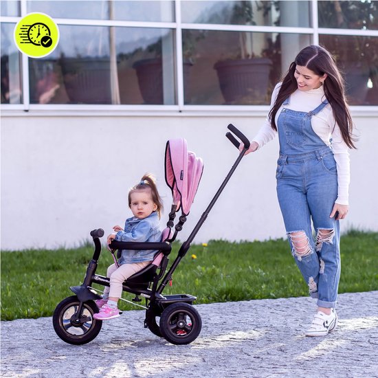 HYPERMOTION Tricycle Evolutif, Tricycle bébé 1-4 ans, Vélo Enfant Pliable, Siège Réversible pas cher HYPERMOTION Tricycle Evolutif, Tricycle bébé 1-4 ans, Vélo Enfant Pliable, Siège Réversible pas cher