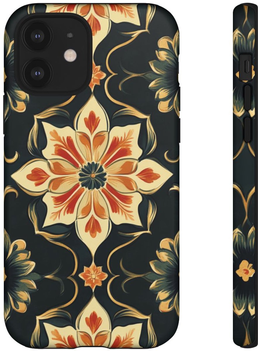 Sierlijk Bloemenpatroon – Telefoonhoesje Geschikt voor iPhone 12