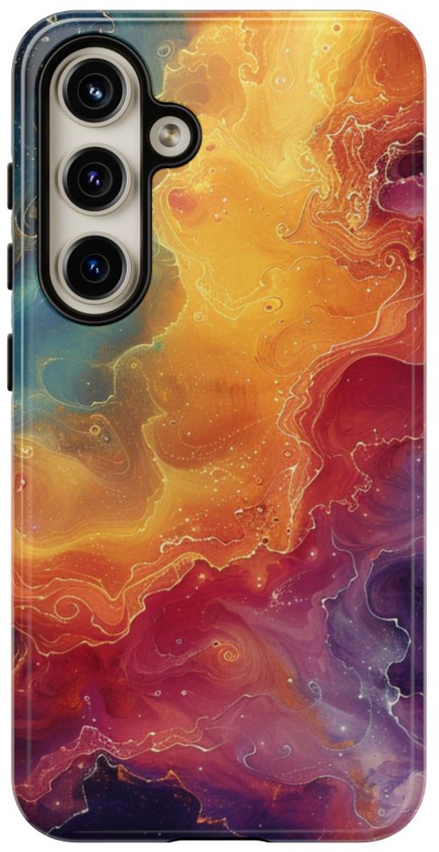 Kleurrijke Kosmische Nevel Abstract – Telefoonhoesje Geschikt voor Samsung Galaxy S24