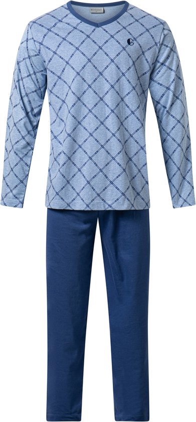 Gentlemen - zomer heren pyjama 944231 - 100% katoen - V-hals - maat M