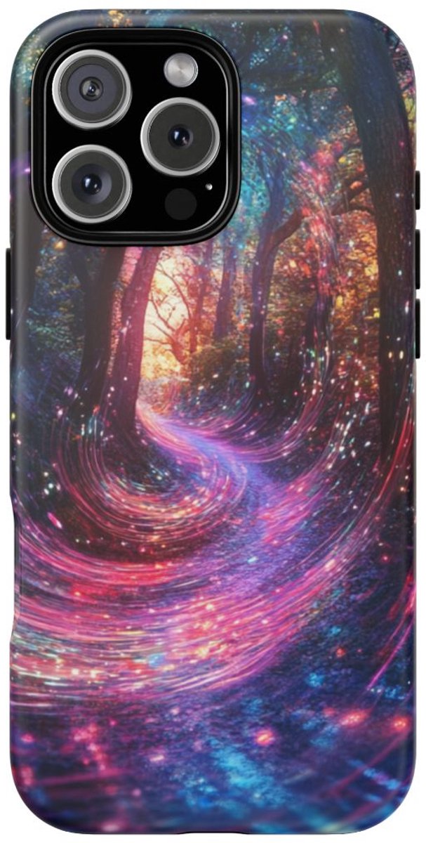 Magisch Bospad met Energiegolven – Telefoonhoesje Geschikt voor iPhone 16 Pro Max