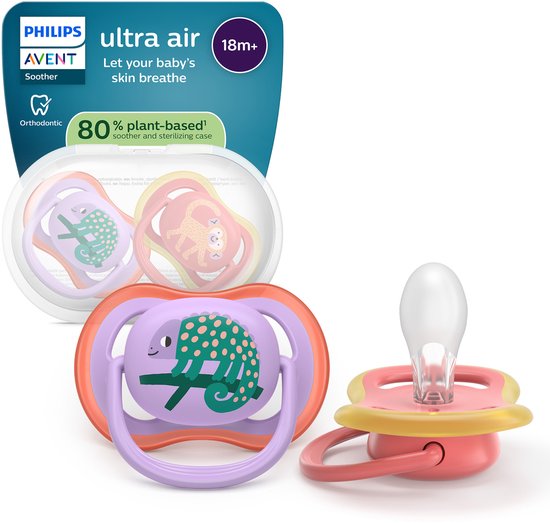 Philips Avent Ultra Air – Sucette respirante et légère (18 mois et plus) – 2 pièces - SCF349/47