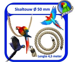 Jungle sisal touw  Ø 50 mm & 450 cm lang (Vogeltouw )