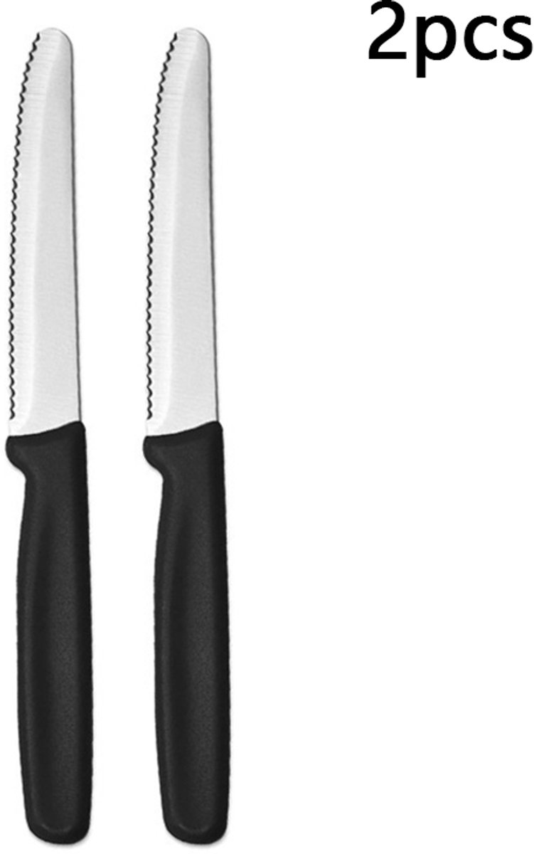 Crrynuo Steakmessen - Broodmes - Vleesmessen - Zwart