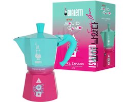 Italiaanse Koffiepot Bialetti Blauw Roze Aluminium Thermoplast 6 Kopjes