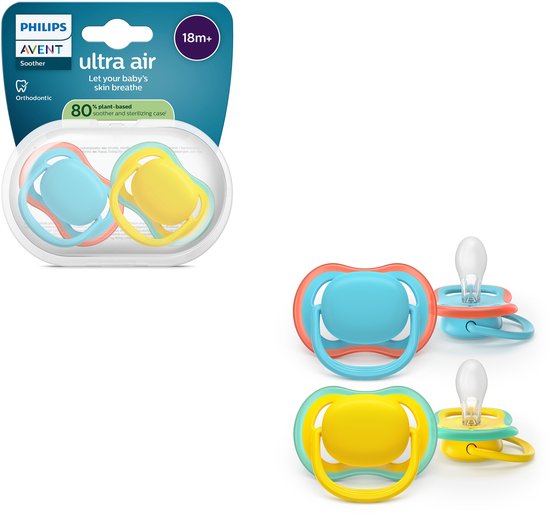 Philips Avent Ultra Air - Ademend en lichtgewicht fopspeen (18mnd+) - 2 stuks - SCF349/57 van Philips — afbeelding 3
