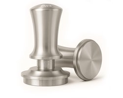 Adore Maison Barista Tamper Pro – 58 mm – Zilver – Koffieverdeler met Vering voor Espresso – Premium Koffiestamper voor Consistente Extractie en Perfecte Smaak