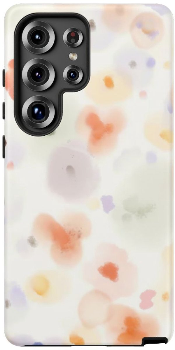 Zachte Abstracte Waterverf Stippen – Telefoonhoesje Geschikt voor Galaxy S25 Ultra