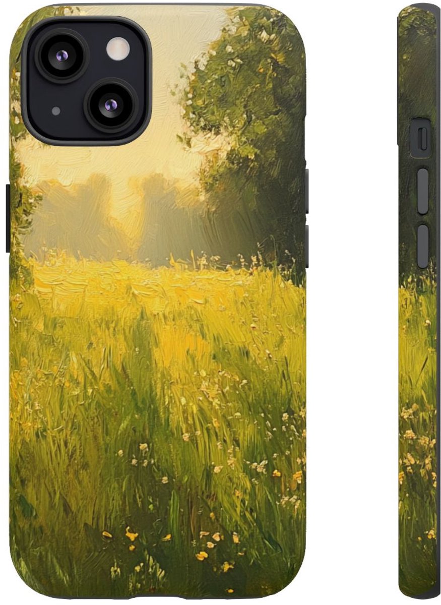 Zonnige Weide met Wilde Bloemen – Telefoonhoesje Geschikt voor iPhone 13