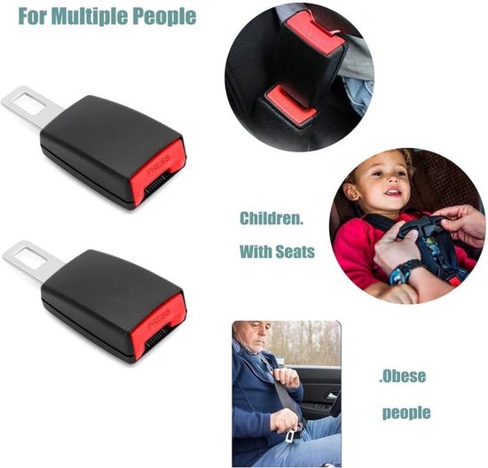 SNQ Gordelverlengers - Autogordeladapters - Tweedelig - Gordelgespen - Autogordelpluggen - Gespen