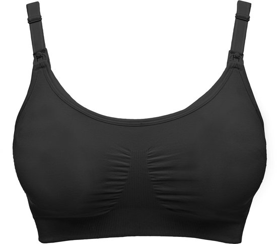 Medela 3-in-1 Voedingsbh en kolf bh voor zwangerschap borstvoeding en kolven - Zacht en met stretch - Zwart - Maat M