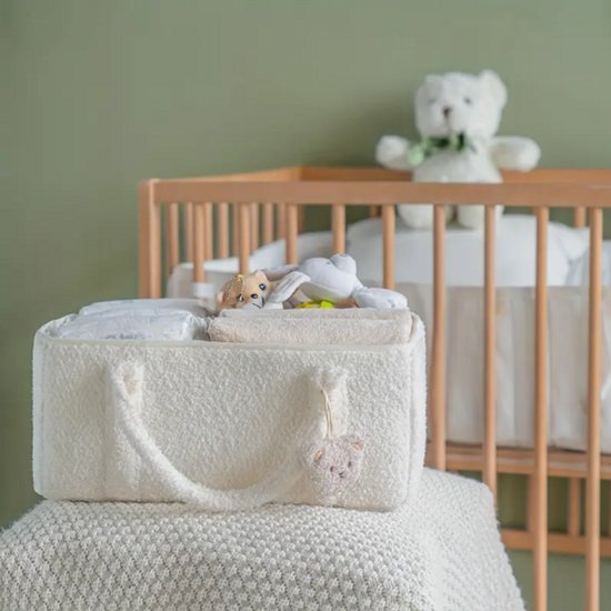Dutchers.® Luier Organizer - Baby Organizer - Teddy - Netjes & Overzichtelijk - Praktisch & Compact - Baby Opbergmand - Ideaal voor in de Babykamer & Woonkamer - Alles Bij de Hand - Kraamcadeau - Cadeau voor Babyshower - Commode Mandje — afbeelding 3