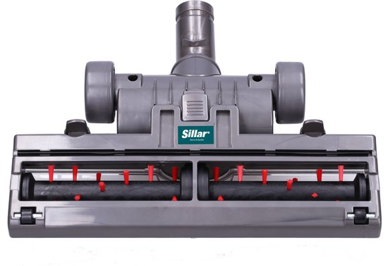 Sillar, borstel voor stofzuiger, met wieltjes, met beweegbare bevestiging, nylon borstelharen, vervangingsonderdeel, geschikt voor DYSON DC19T2, DC23, DC23T2, DC29, DC32