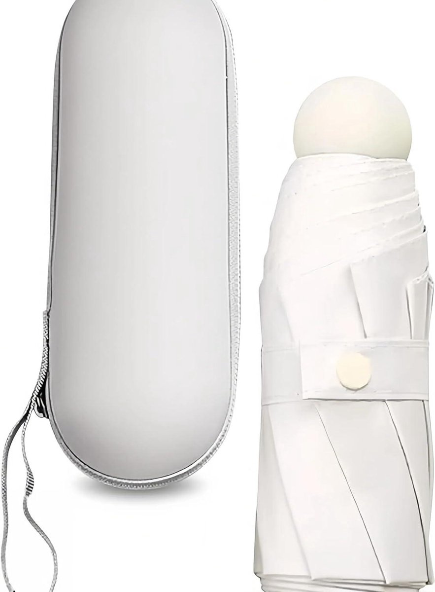 Allecto Plus - Compacte UV-parasol voor Heren en Dames - Inklapbaar en Omgekeerd - Ideaal voor Reizen - Capsulehoes Inbegrepen - Geschikt voor Mannen, Vrouwen en Kinderen - 6 Ribben - Zwart