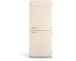CREATE - Koelkast in retro stijl - Gebroken wit, Hout - FRIDGE RETRO COMBI 401 L