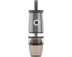 Elektrische koffiemolen Draagbare Afneembare Kamer 5-Speed Verstelbare USB Opladen Grijs LB36 Grijs - Voor Camping en Reizen met Poeder Borstel Lepel