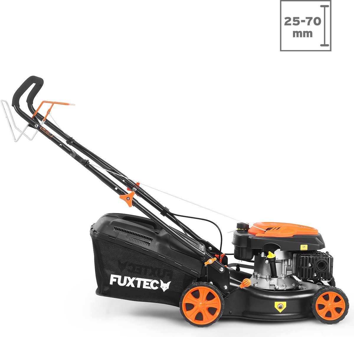 FUXTEC FX-RM4346 Benzine Grasmaaier – 3-in-1 – 43 cm – Zelfrijdend met Achterwielaandrijving – Mulchfunctie & 40L Opvangbak – Big Wheels – foto 6