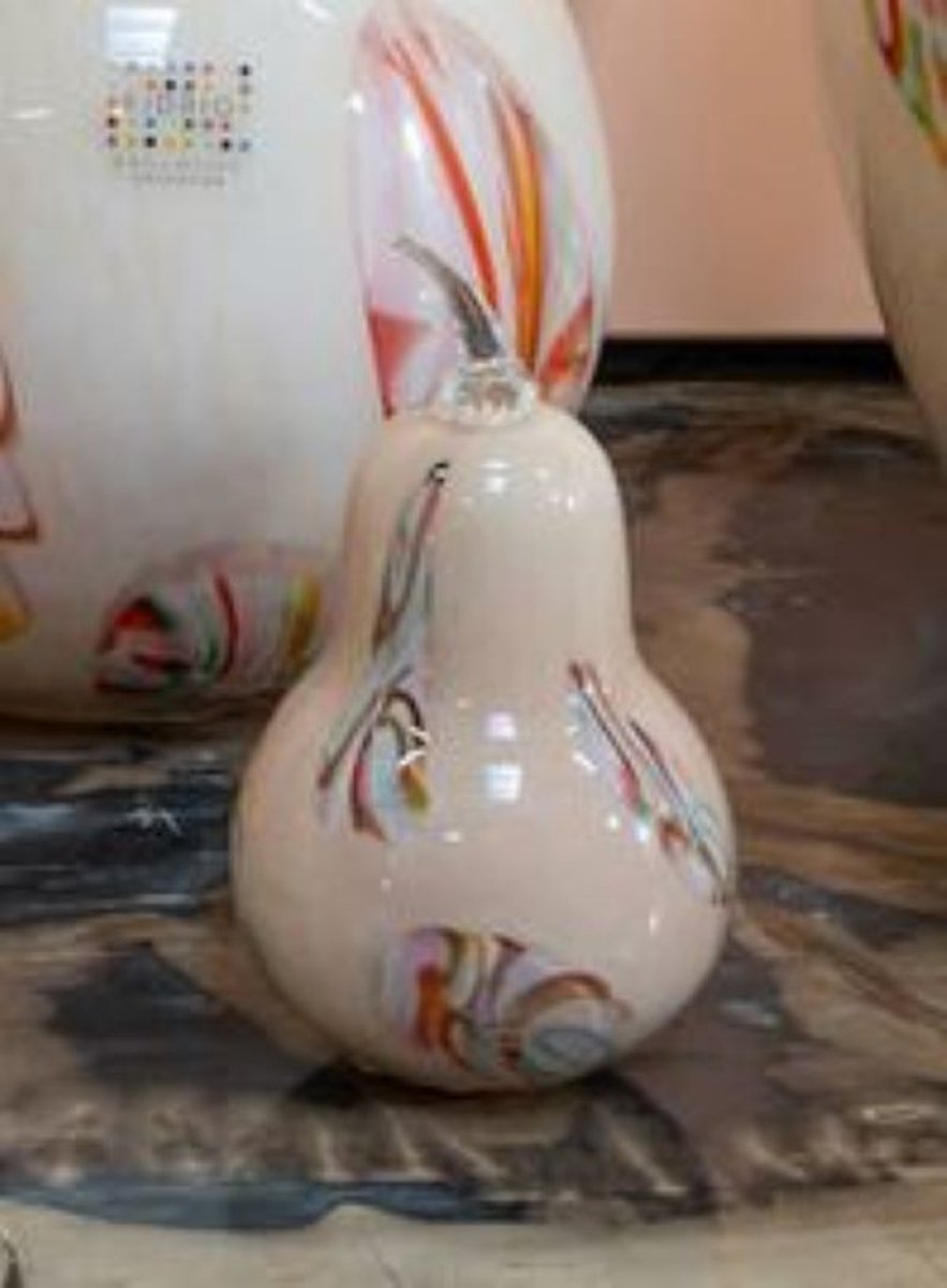 Fidrio Glass - Pear - Peer - Decor Eyes - Glas - Mondgeblazen - Hoogte 18 cm