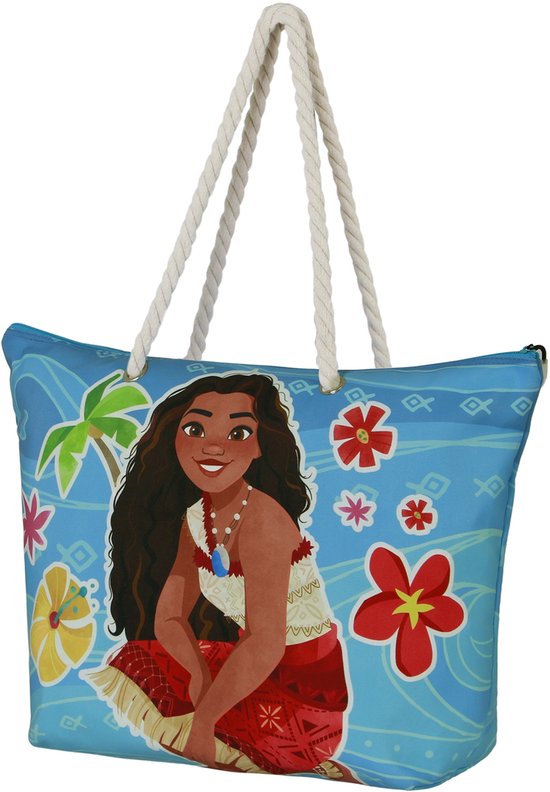 Karactermania - Disney - Moana Sea - Sun - Sac de plage zippé - Sac shopping - Blauw