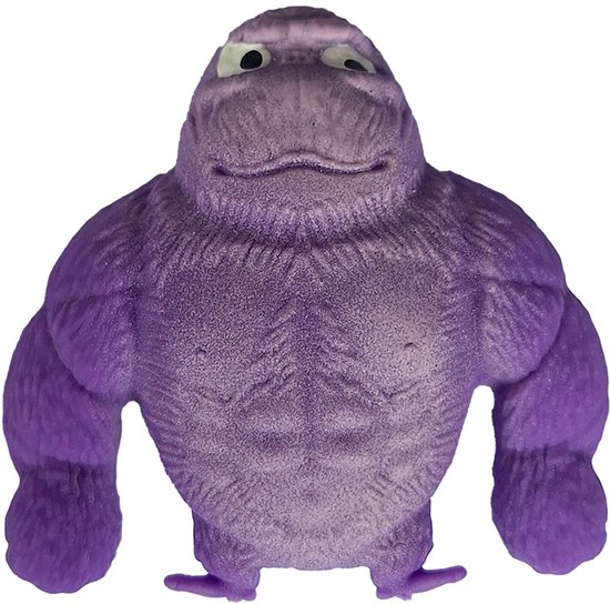 Smashing Gorilla - Stressverminderend - Paars - 8,5cm - VTV Products - Monkekong - Me and my monki - Mr monkey - Smashing monkey - Kneedbaar - Ruimtezand - Kinderen - Aap - Gorilla - Stretch - Apen speelgoedfiguur - Aap speelgoed