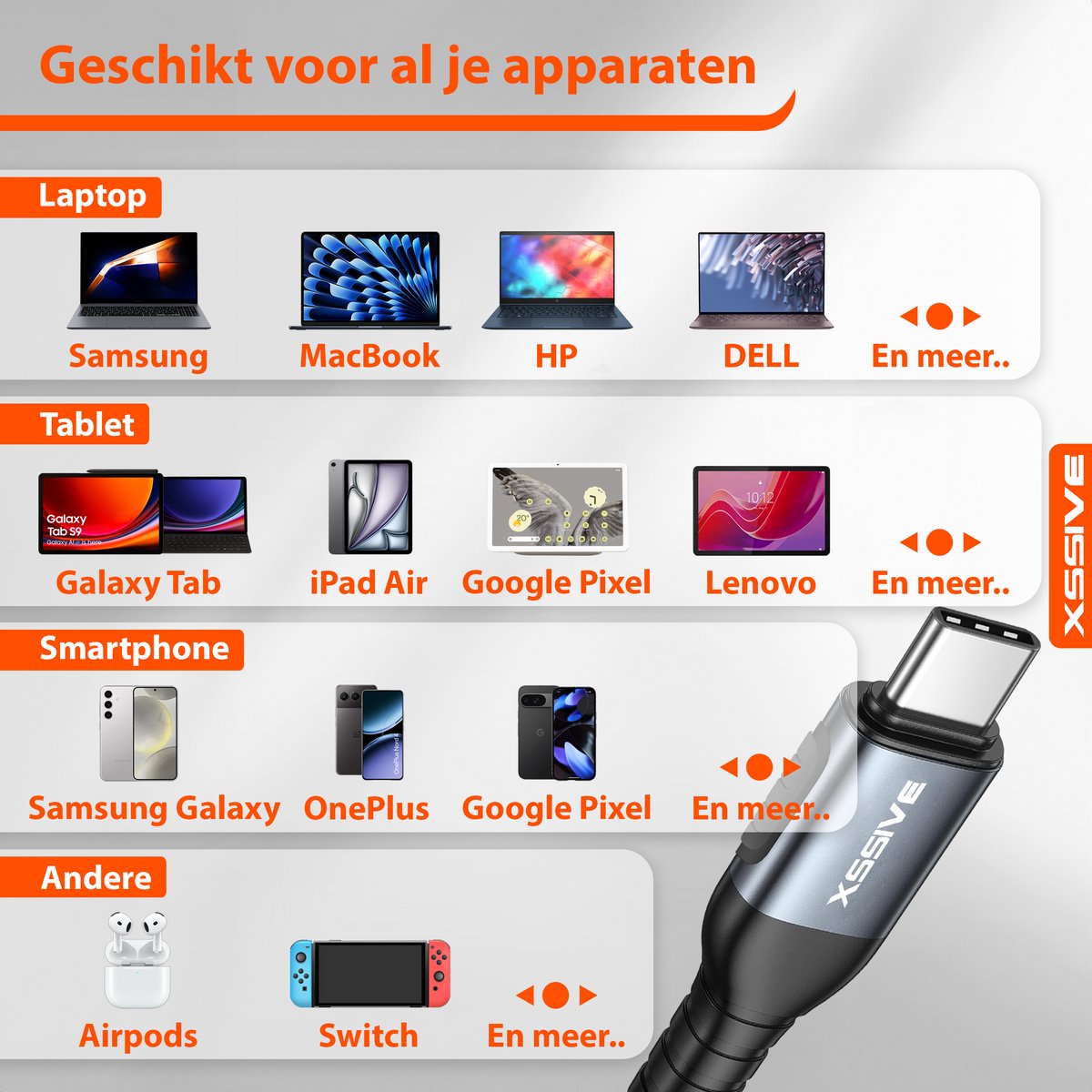 Magnet, Câble 60W USB-C Court 50cm Pour Voiture, Bureau