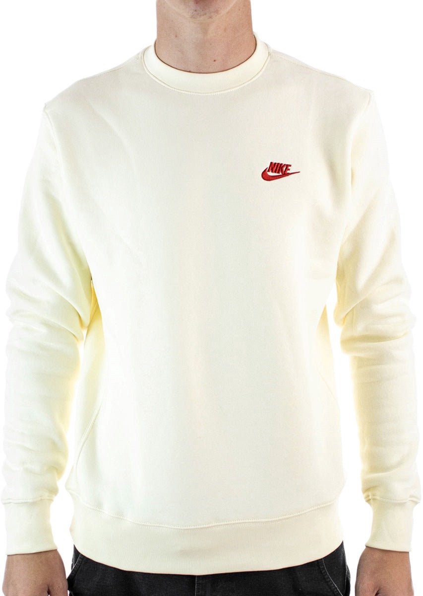 Nike Club Fleece Sweatshirt Unisex Licht Katoen Crewneck XXL Geel