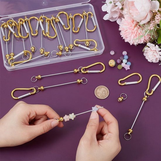 HUSOUE 12 stuks kralen sleutelhangers zelf maken, metalen onbewerkte sleutelhangers strepen blanco sleutelhangers om te knutselen, voor het maken van sieraden, doe-het-zelf knutselwerk HUSOUE 12 stuks kralen sleutelhangers zelf maken, metalen onbewerkte sleutelhangers strepen blanco sleutelhangers om te knutselen, voor het maken van sieraden, doe-het-zelf knutselwerk