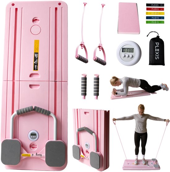 Hengrongshen Pilates Board 5 In 1 - Faltbarer Reformer Für Zuhause Mit Timer