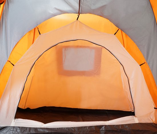 Campingtent Loksa, 4-persoons koepeltent iglo tent festivaltent, 4 persoons ~ oranje van Camping — afbeelding 4