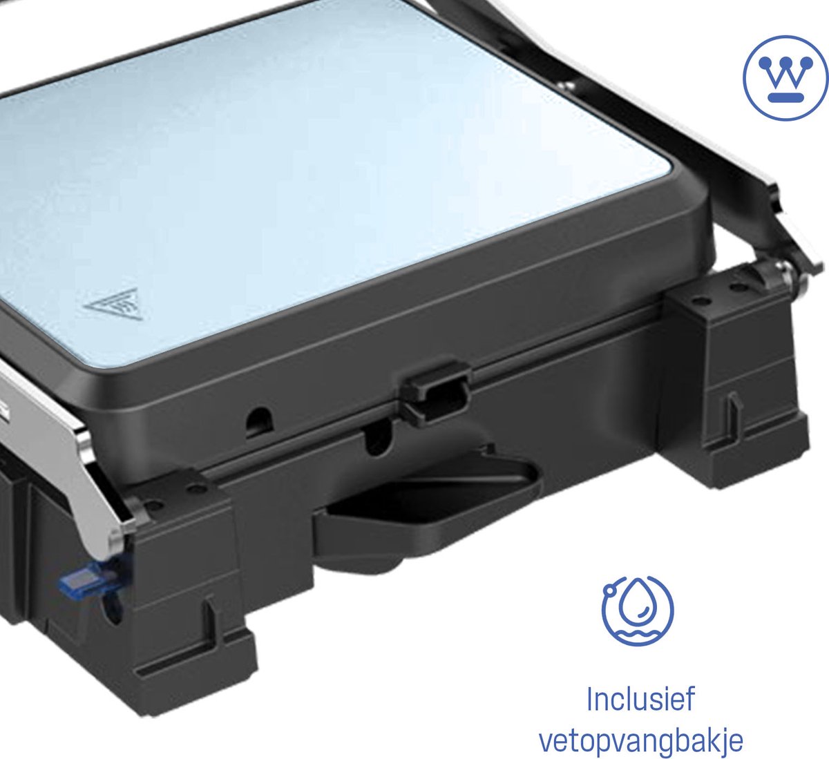 Westinghouse Retro Contactgrill - Blauw thumbnail 4
