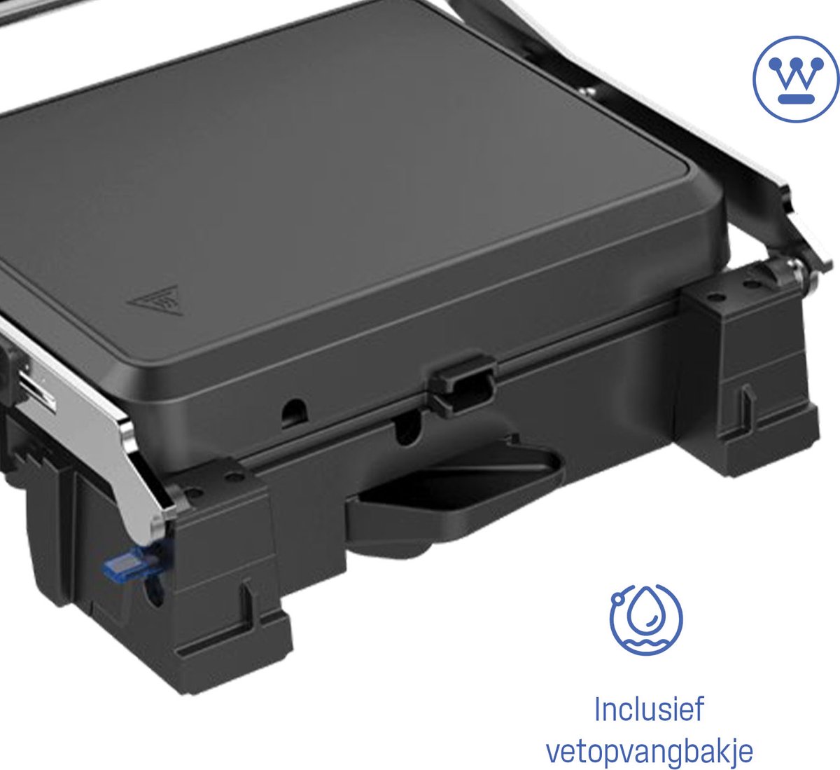 Westinghouse Retro Contactgrill - Zwart thumbnail 4