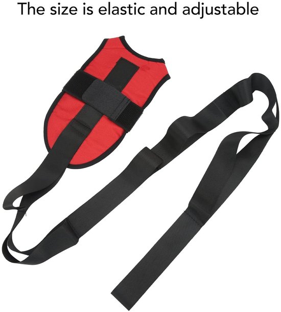 Yoga Stretching Strap - Beenstrekkerband - Fascia Stretcher - Unisex - Verlichting van Plantaire Fasciitis - Geschikt voor Fysiotherapie, Verlichting van Plantaire Fasciitis, Pilates, Dans, Gymnastiek - Rood — afbeelding 5