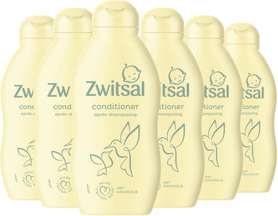 Zwitsal Conditioner - Baby - prikt niet in de oogjes en helpt het babyhuidje te beschermen - 6 x 200ml