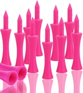 Golf Tees - 80 stuks - 57MM - Plastic - Herbruikbaar - Oefenmateriaal voor industriële golfers - Roze