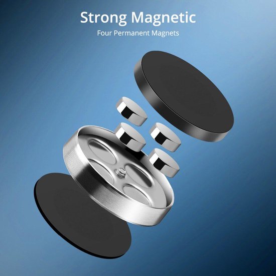 Magneetring Voor Telefoon – Metalen Plaat Voor Draadloos Opladen – Universele Lijmbevestiging – 5 Cm – Voor Auto, Bureau En Reizen
