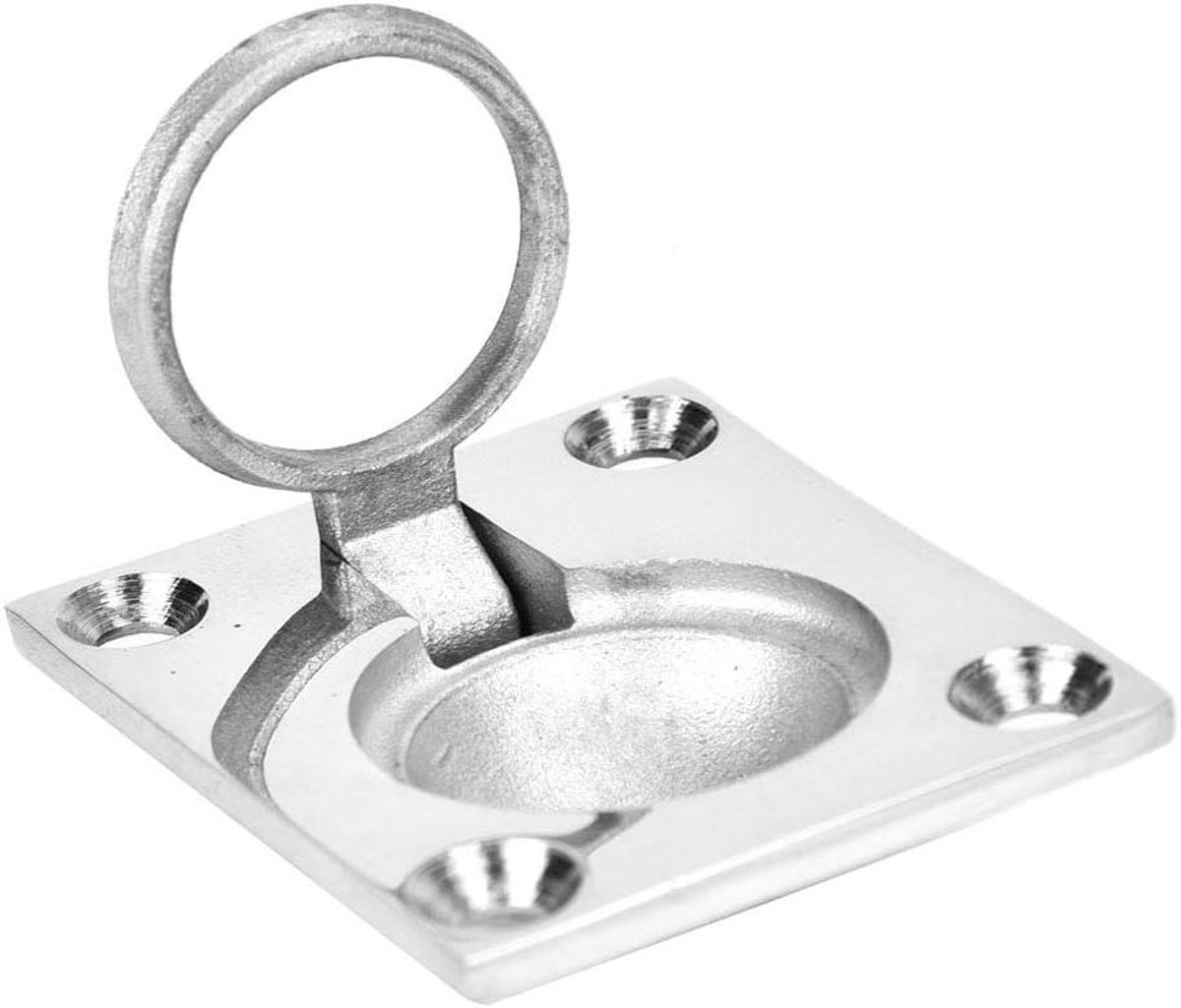 Flush Lifting Ring Vierkante Vloer Trekgreep Roestvrij Staal Marine 48x38mm Boot Montagering met Hefring