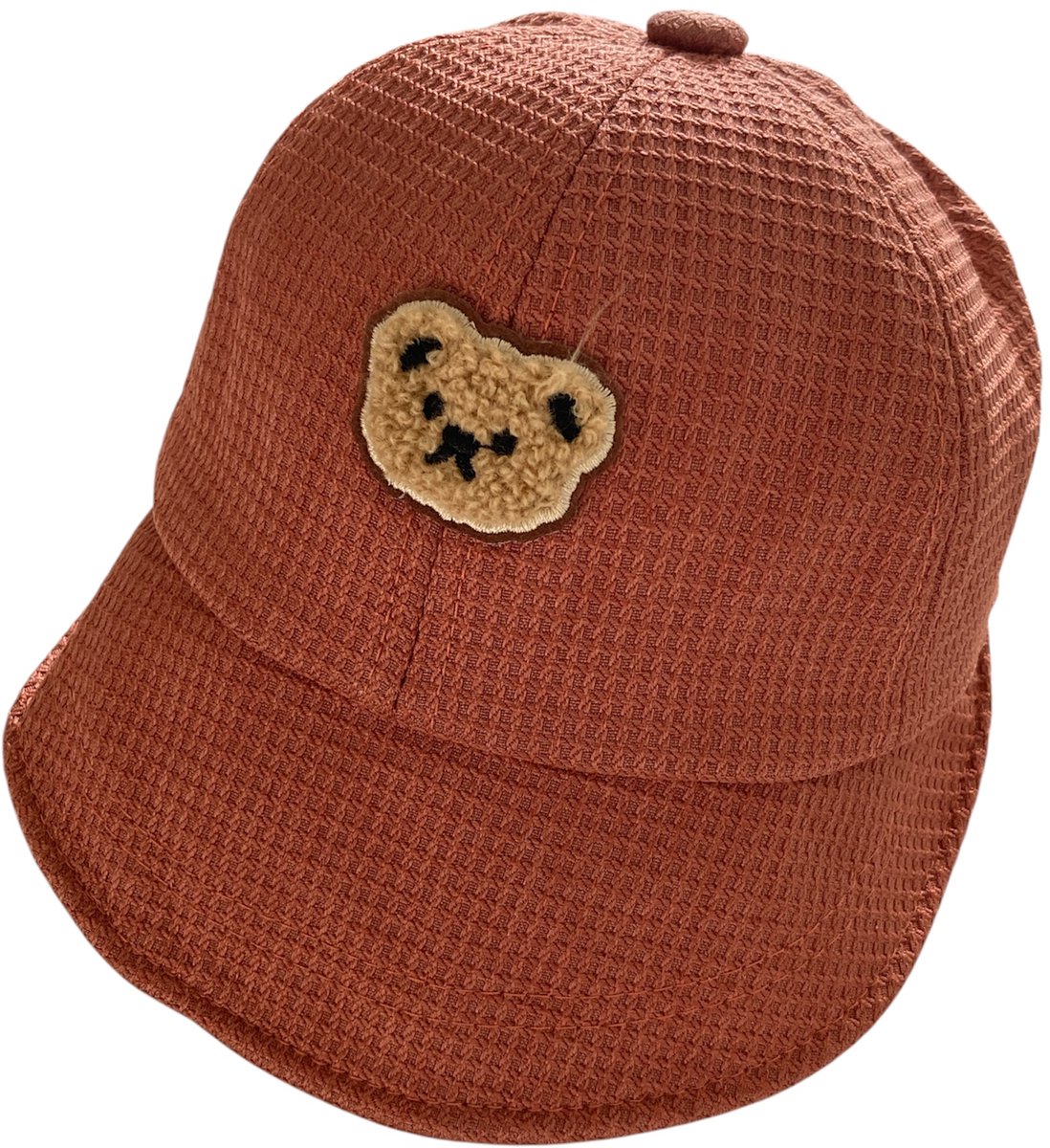 IL Bambini - Zonnehoedje baby - Baby hoedje - Zonnehoed kind - Bucket Hat- 8 tot 36 maanden - Beer - Coraal
