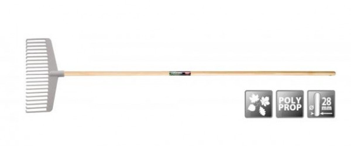 Polet Bladhark - 380 mm breedte - Met 140 cm kunststof steel