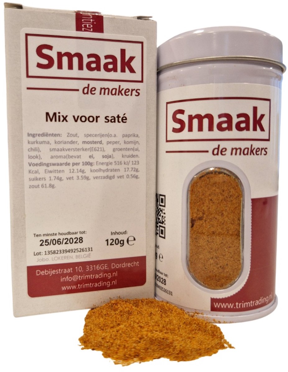 SMAAK - Saté kruidenmix - pot 120 gram